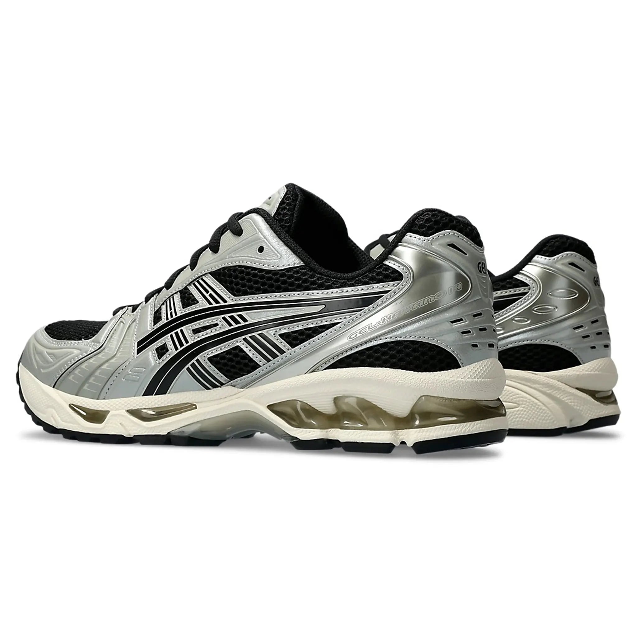 Back side view of ASICS Gel-Kayano 14 Black Seal Grey 1201A019-005